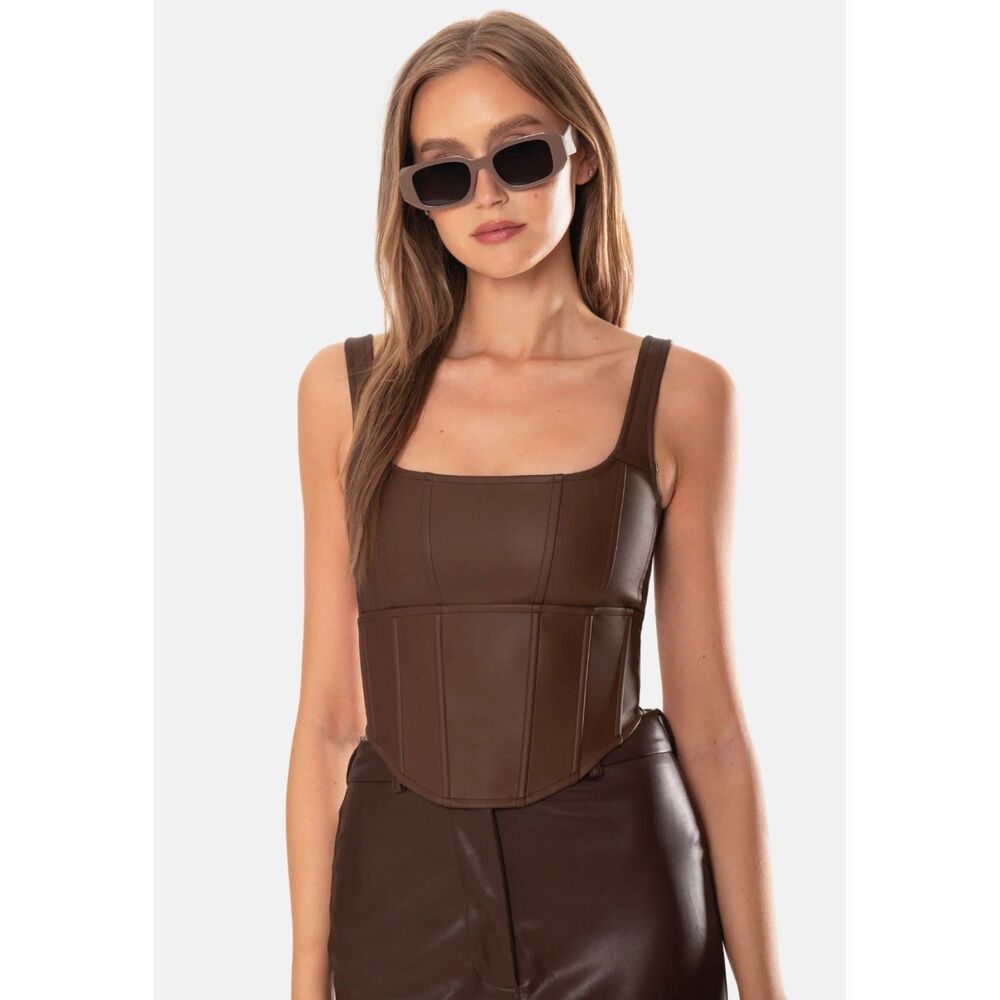 OW Collection — Amara Top in Cappuccino — Size XS — NWT